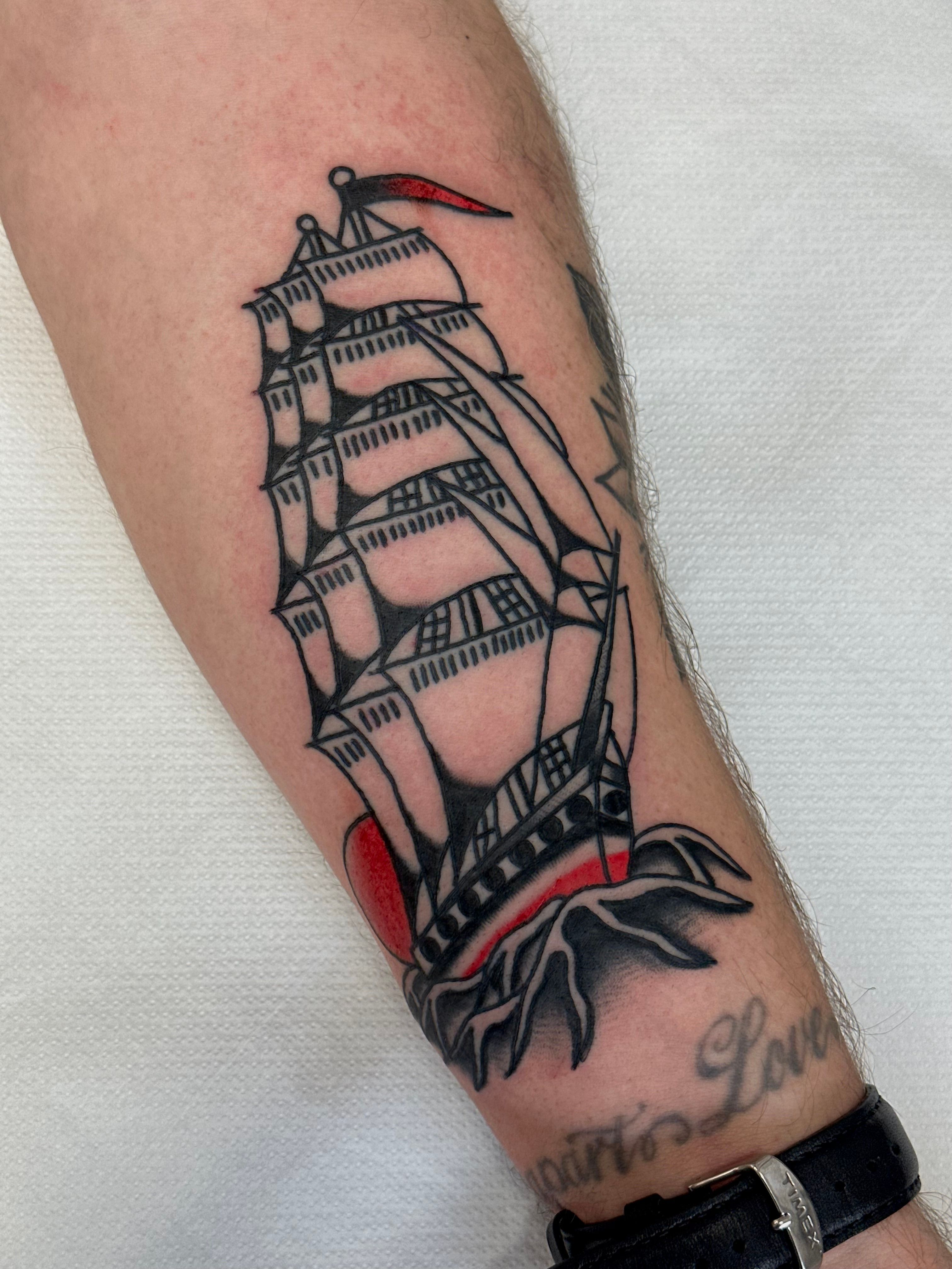 Sail boat or pirate ship tattoo? by danktat on DeviantArt