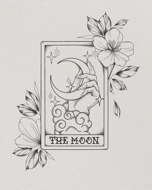 The moon tarot card.