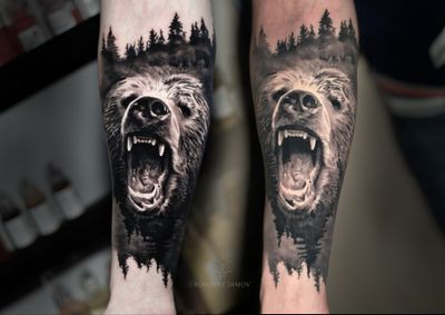 - Surrealistic bear blender with forrest - - Fresh vs Healed • https://www.roudolfdimovart.com/