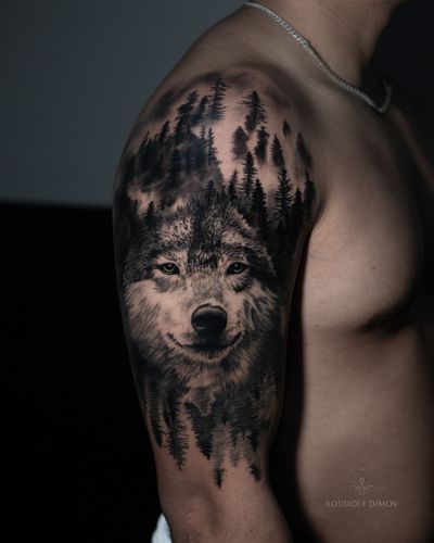 - Wolf with a forrest - • https://www.roudolfdimovart.com/
