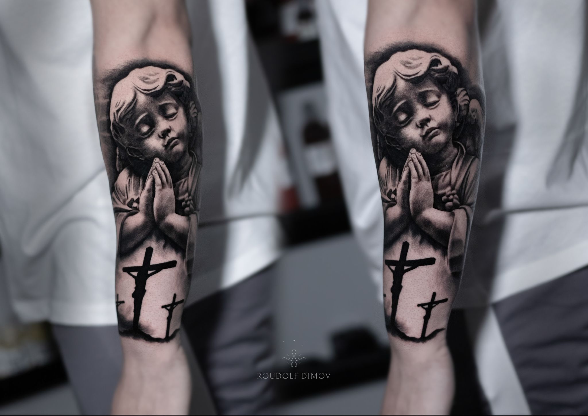 fake tatoo black angel wing Halloween 8.25" temporary arm tattoo | eBay