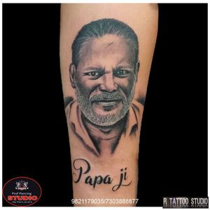 Father Portrait tattoo..#father #life #everything #love #world #emotions #baap #bapuji #loveforfather #fatherportrait #portrait #portraittattoo #aaitattoo #tattoo #tattooed #tattooing #tattooidea #tattooideas #tattoogallery #artist #artwork #rtattoo #rtattoos #rtattoostudio #ghatkopar #ghatkoparwest #mumbai #india