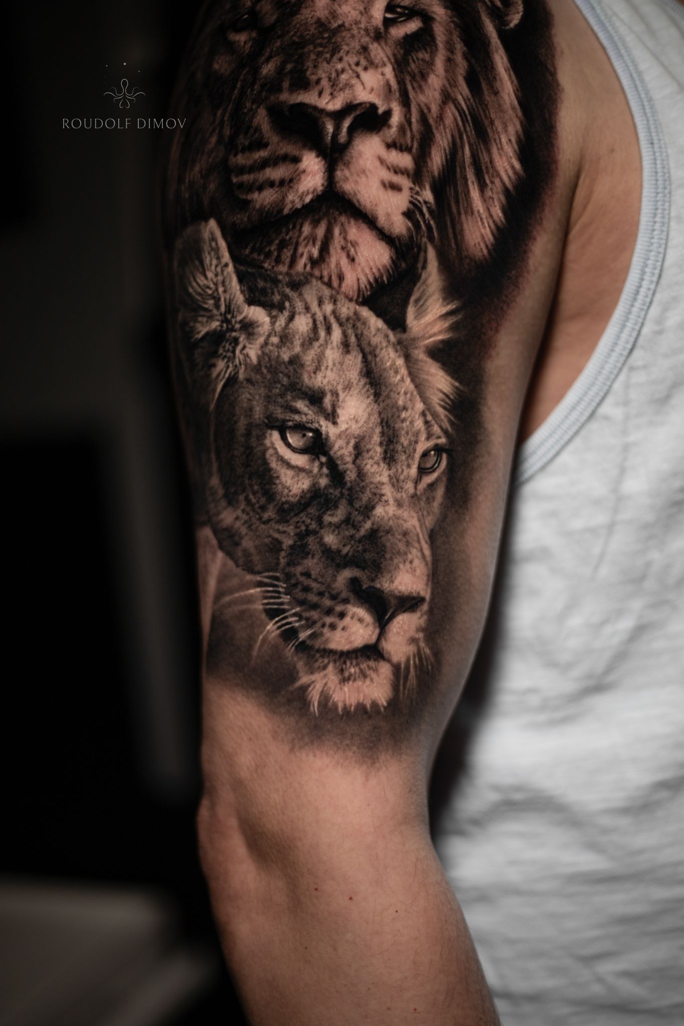 Steve Phipps : Tattoos : Nature Animal Lion : Jesus and Lion