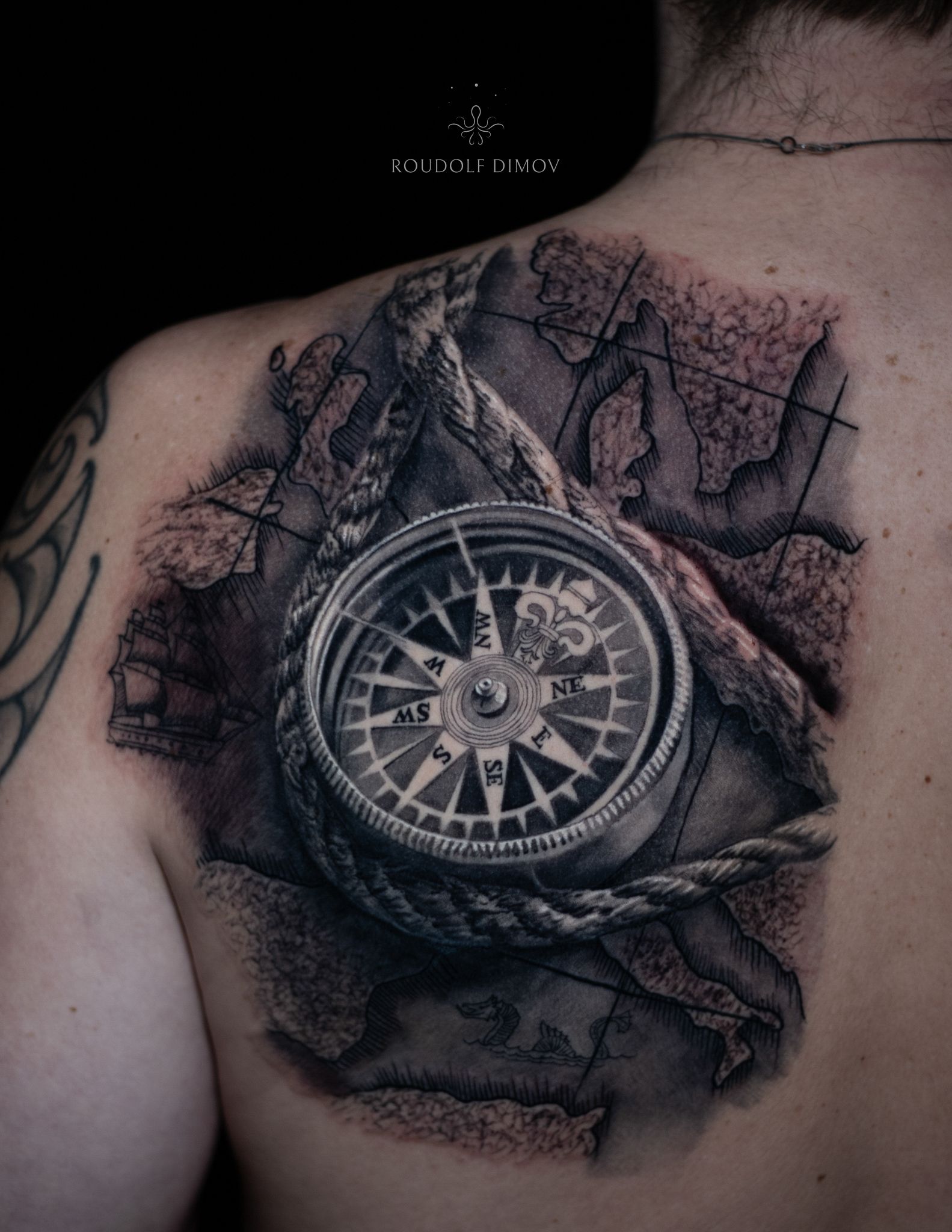 Compass Tattoo | Compass tattoo, Map tattoos, Compass tattoo design