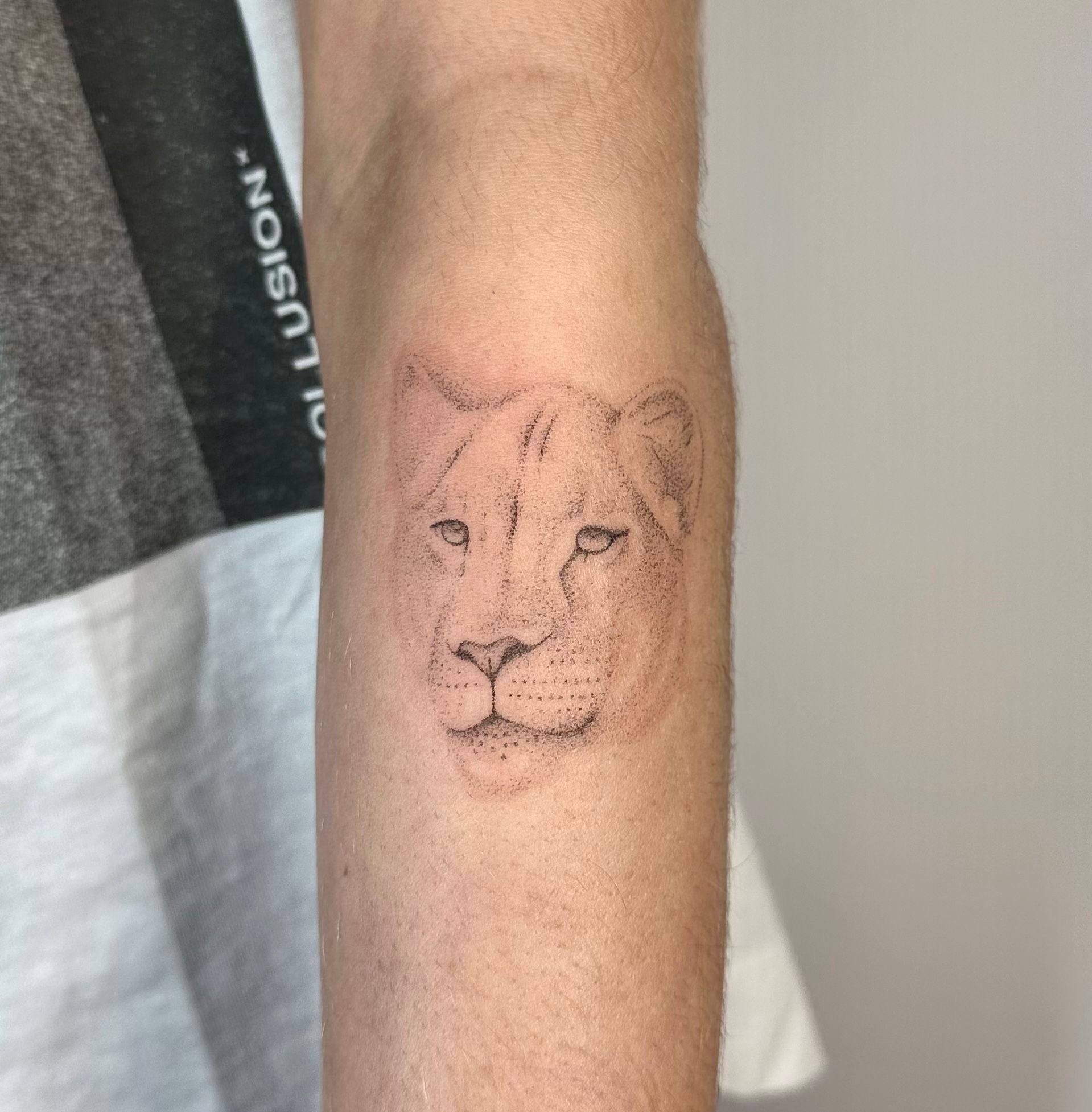 Lioness tattoo at @gunsandinkstattoos @rita.thakur9 . . . . . #lioness # lionesstattoo #gunsandinkstattoos #besttattoostudioinhyderabad… | Instagram
