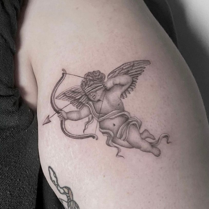 Cassiel Feminine Black and White Angel Wing Temporary Tattoo – MyBodiArt