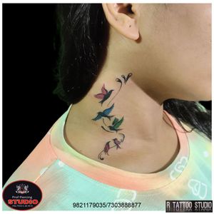 Birds tattoo on neck.. #bird #birds #colour #colourfull #dove #tattoo #tattooed #tattooing #necktattoo #tattooidea #tattooideas #tattoogallery #art #artist #artwork #rtattoo #rtattoos #rtattoostudio #ghatkopar #ghatkoparwest #mumbai #india