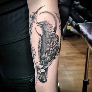I love tattooing animals, had so much fun doing this raven!