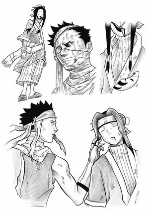 Haku and Zabuza flash, they have my whole heart - I would LOVE to tattoo these, or any anime/manga inspired tattoos really!!