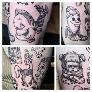 Some highlights from a Disney sleeve my client and I have been chipping away at! 