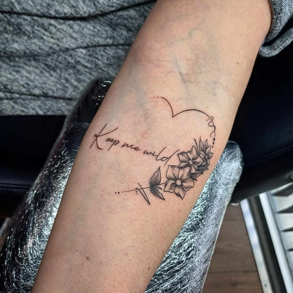 Tattoo uploaded by Abby Phillips • Fineline keep me wild tattoo as part ...