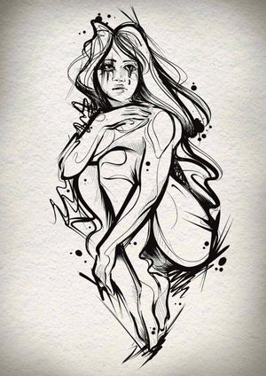 Another lil abstract girl I'd love to tattoo!