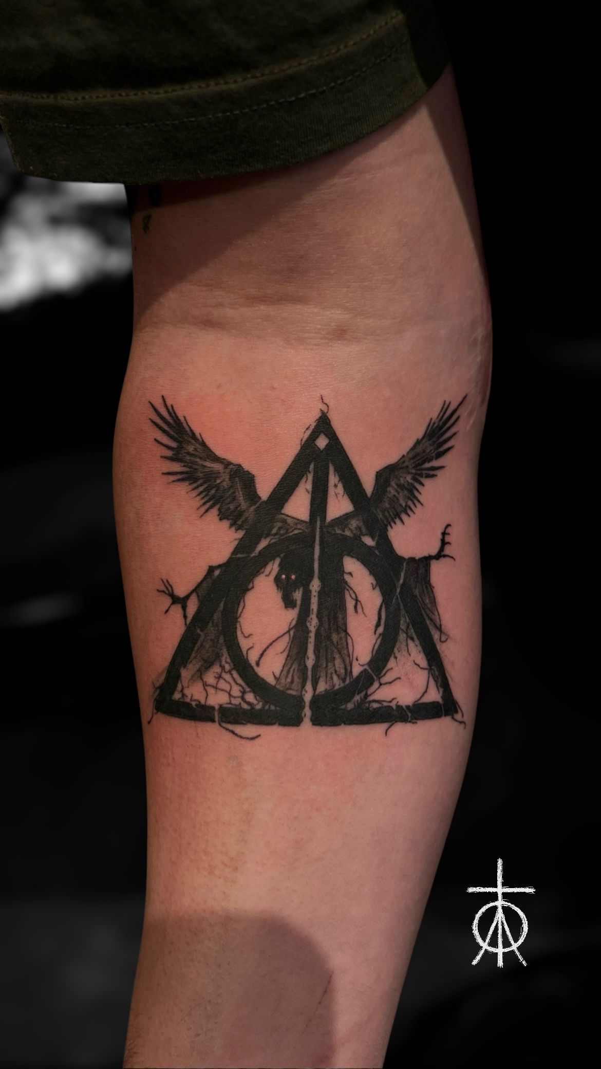 Tattoo uploaded by Ross Young • Harry Potter Deathly Hallows Tattoo on my  left forearm • Tattoodo