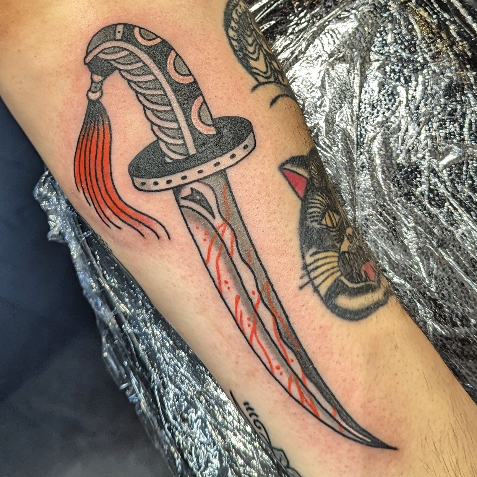 Dagger tattoo Cut Out Stock Images & Pictures - Alamy