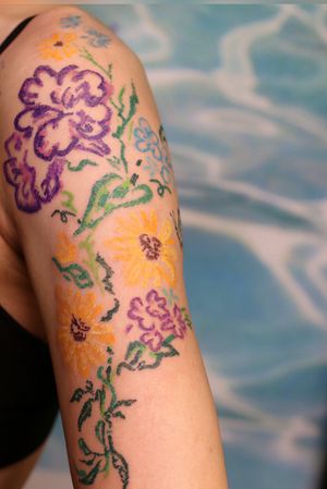 Floral / Drawing / Abstract / Colour ** Sleeve tattoos