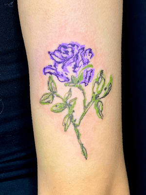 purple rose • Floral tattoo