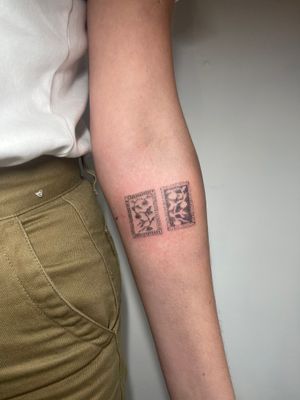 Experience intricate dotwork design with a unique hand-poked tattoo by the talented artist Andrew Maher.