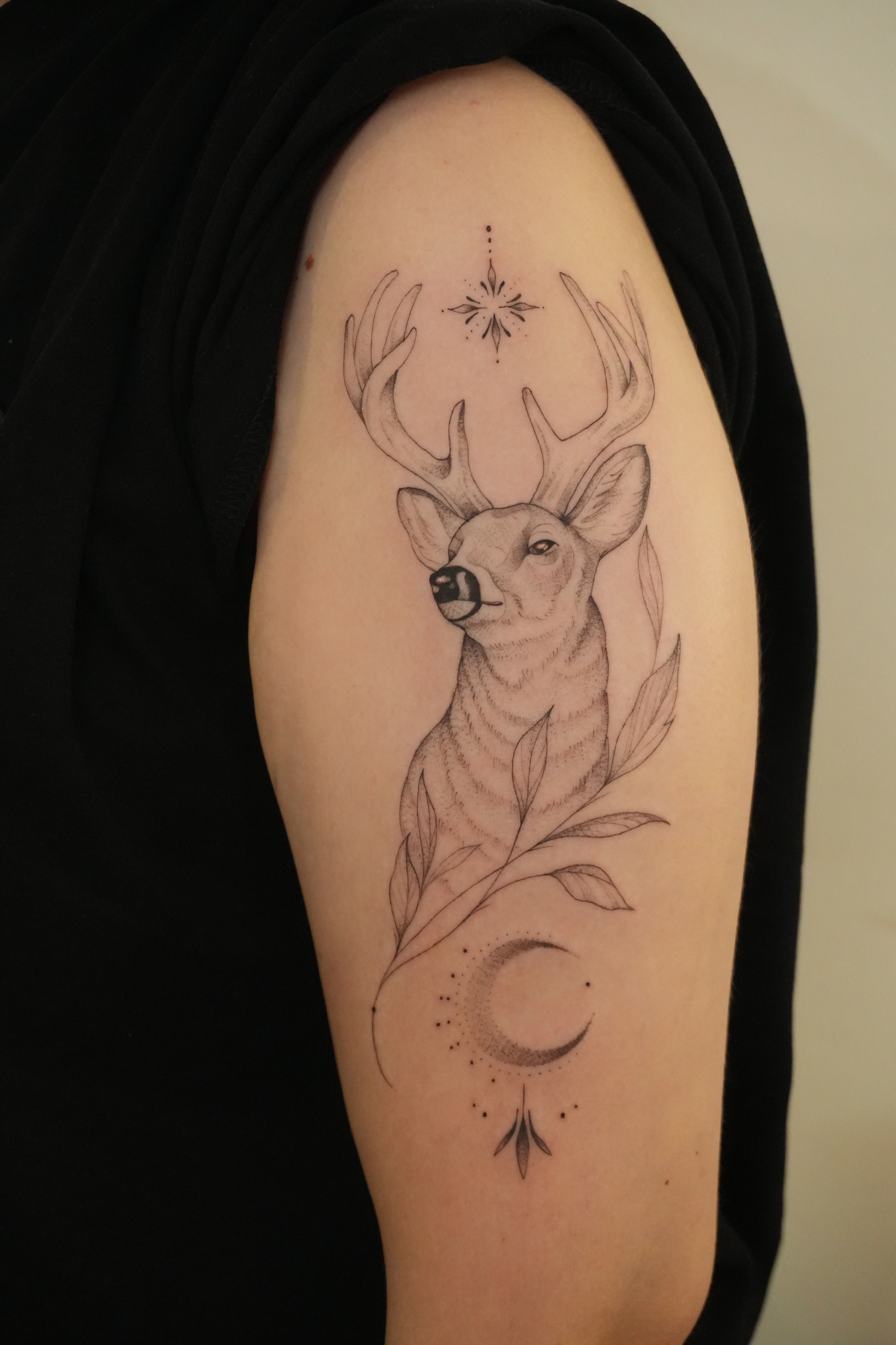 Deer Tattoo Time Lapse #shorts #tattoo #ink #timelapse #deer - YouTube