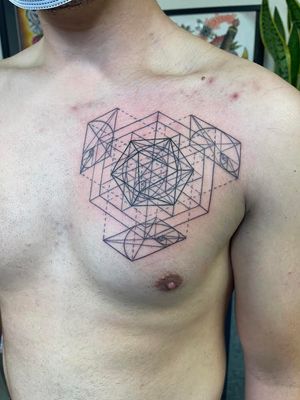 Geometric, Fine line Tattoo SF by Nathan Emery Tattoo San Francisco