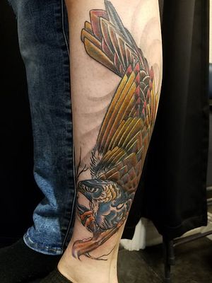 Japanese Hawk Tattoo by Nathan Emery Tattoo San Francisco