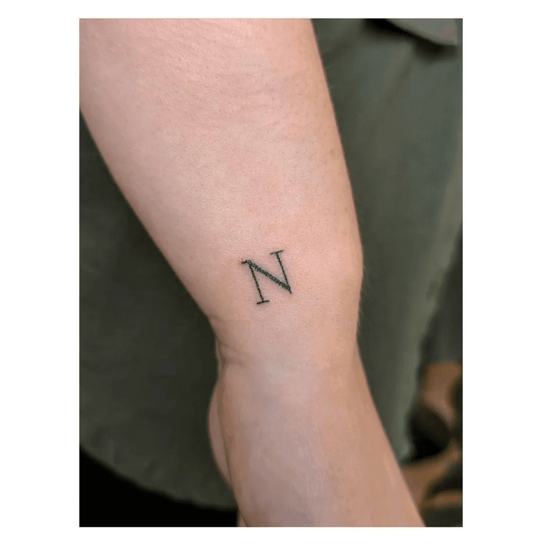 N+K turtle (Love, protection) turtle letters original tribal tattoo design