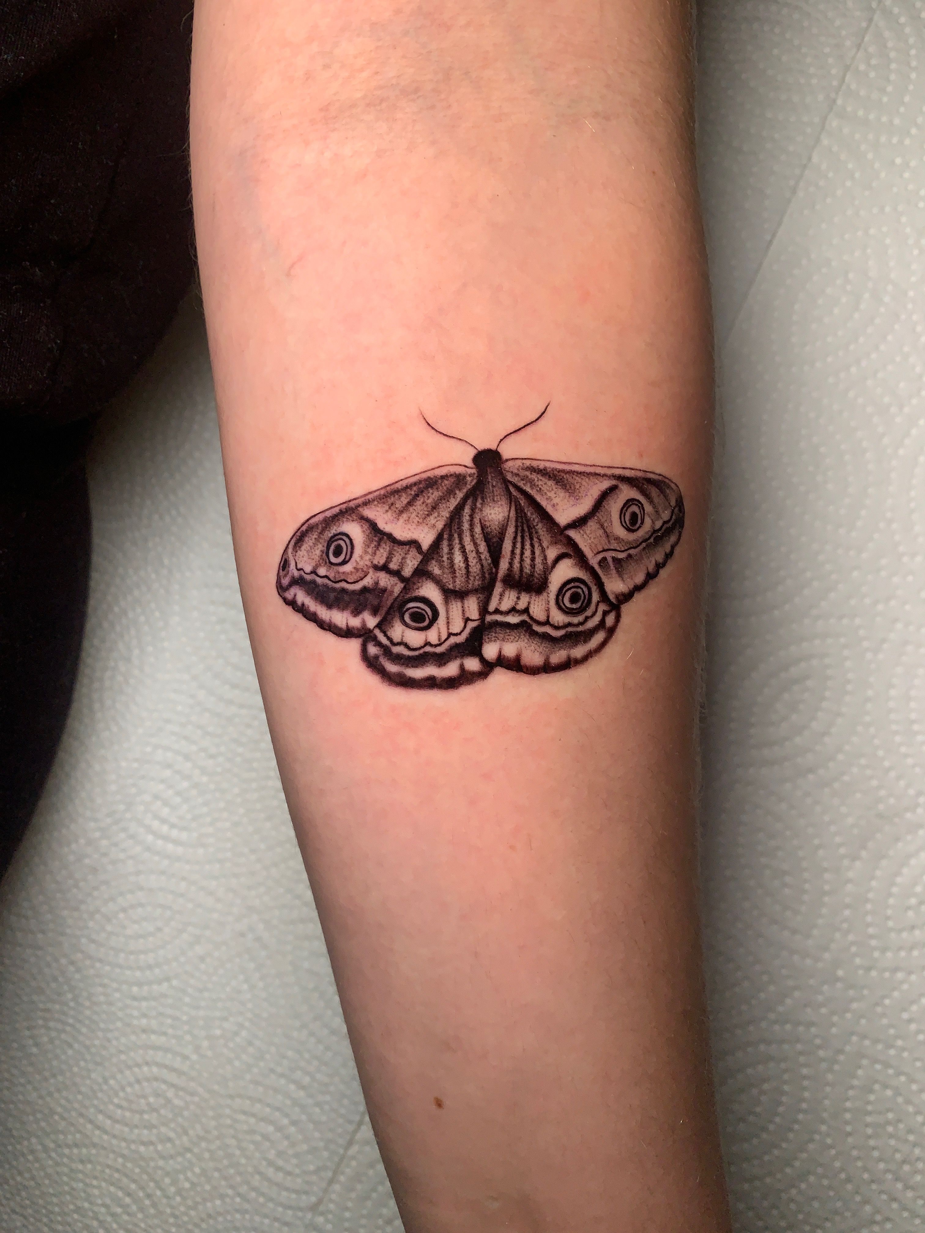 Moth Tattoo on Her Shoulder | Joel Gordon Photography