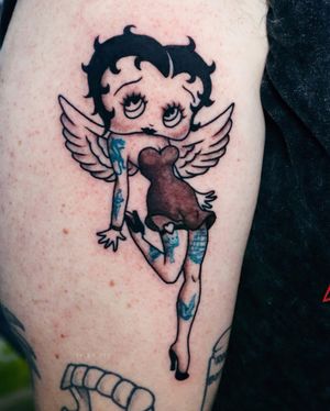 Betty boop with tats on tats tattoo. 