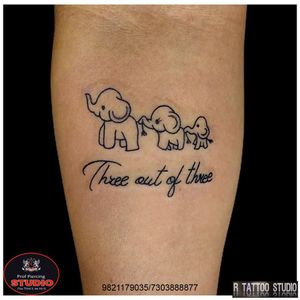 Three Out Of Three Tattoo..#family #familytattoo #siblings #bestie #same #things #lovebond #family #bond #love #elephant #elephants #minimal #minimaltattoo #hearttattoo #tattoo #tattoo #tattooed #tattooing #tattooidea #tattooideas #tattoogallery #art #artist #artwork #rtattoo #rtattoos #rtattoostudio #ghatkopar #ghatkoparwest #mumbai #india
