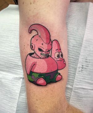 • Majin boo in Patrick’s costume • fun piece by our resident @f.eric_ 
Books/info in our Bio: @southgatetattoo 
•
•
•
#funtattoo #majinboo #majinbootattoo #patrickstar #patrickstartattoo #animetattoo #colourtattoos #northlondon #northlondontattoo #londonink #london #southgateink #enfield #sgtattoo #londontattoo #southgatetattoo #southgate #amazingink #londontattoostudio #southgatepiercing 
