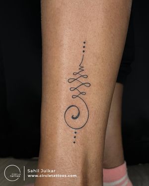 Unalome tattoo done by Sahil Juikar At Circle Tattoo Dadar