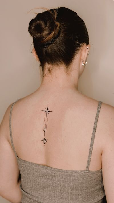 Ornamental star design on the spine