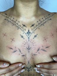 Geometric Chest Tattoo