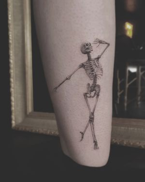 Skeleton made at my old tattoo studio, The Neon Church