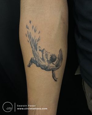 Icarus Tattoo done by Swarain Pawar at Circle Tattoo Dadar 