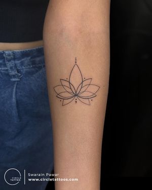 Lotus Tattoo done by Swarain Pawar at Circle Tattoo Dadar