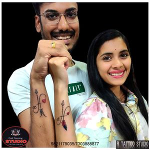 Infinity Arrow With Initial Tattoos..#couple #love #lovers #heart #infinity #arrow #initial #couples #couplegoles #infinitytattoo #arrowtattoo #feather #tattoo #tattoo #tattooed #tattooing #tattooidea #tattooideas #tattoogallery #art #artist #artwork #rtattoo #rtattoos #rtattoostudio #ghatkopar #ghatkoparwest #mumbai #india