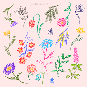 floral • drawing flowers flash event