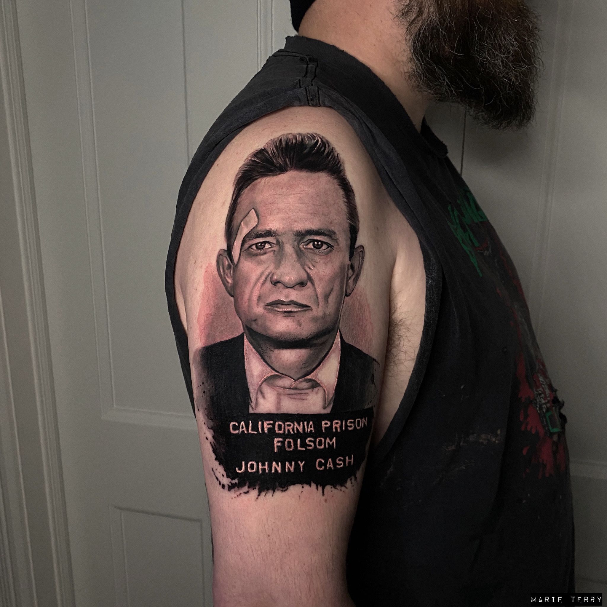 Johnny Cash Walk the Line by George Muecke: TattooNOW
