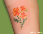 Floral colour tattoo * Marigold