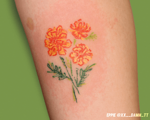 Floral colour tattoo * Marigold