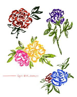 Floral tattoo design