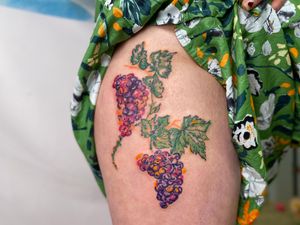 Colour fruit tattoo * oilpastel watercolor style 