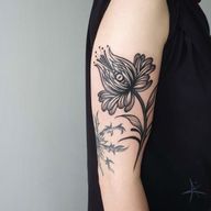 Polish inspired dark folk flower