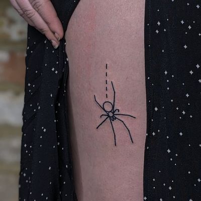 Get a unique and mysterious spider tattoo in the ignorant style by the talented artists at Alien Ink.