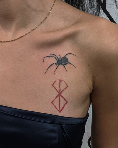 Get a unique spider tattoo done by Alien Ink with intricate dotwork and hand-poking techniques for a truly special design.