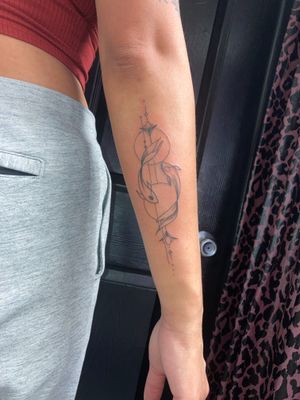 Arm Tattoo #fineline #zen #spiritual #koifish #tattooideas #ronnyeast