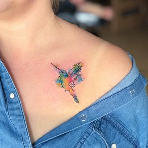 watercolor hummingbird 