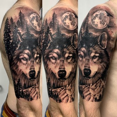 Wolf Tattoo Half sleeve