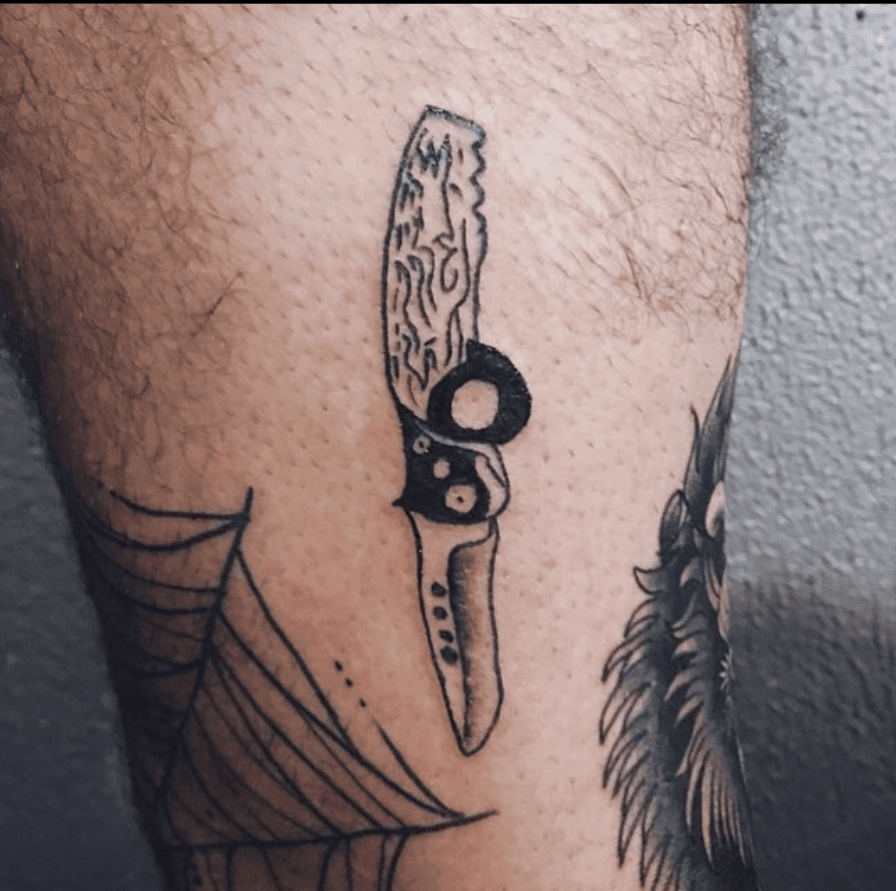 Pocket knife. Marky Hladish, Dark Heart Tattoo, Crystal Lake, Il. : r/ tattoos