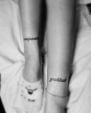 Let Larisa Andreea Boboc create a beautiful and intricate small lettering tattoo for you, adding a touch of elegance to your skin. Perfect for those who love delicate and meaningful designs.